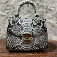 Tas Gress Kulit Piton Elegan Kulit Ular Python Size 20cm Natural