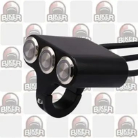 Saklar Switch Motor Premium Look 1 - 3 Button Lampu Strobo Sirene Tembak Foglamp Lamp Feniex Whelen 