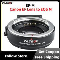 Viltrox EF-EOS M2 EF-M 0.71x Focal Reducer Speed Booster For Canon EF Lens to EOS M Camera Lens Adapter Adapter M6 M200 M5 M50