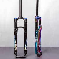 MTB Air Suspension Fork 27.5er 29inch QR Quick Release 100*9mm Mountain Bike Oil and Gas Fork Colorful Bicycle Fork