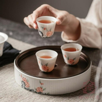 小型小茶盤干泡盤茶盤干泡茶臺家用茶臺托盤【櫻田川島】