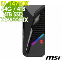 MSI 微星 Infinite S3 14NUB7-1618TW(i7-14700K/64G/4TB+4TB SSD/RX7900XTX-24G/W11P)