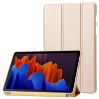 3 Folds Stand Flip Case for Samsung Galaxy Tab S8 SM-X700 X706 S7 SM-T870 T875 T876 11 inch Silicone Shockproof Cover