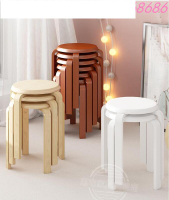 特價中✅✅實木圓凳子 家用客廳木板凳  簡約小矮凳 網紅凳子 餐凳  餐桌凳