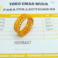 viral CINCIN EMAS MUDA WANITA DEWASA TERLARIS MOTIF RANTAI 2 LAYERS