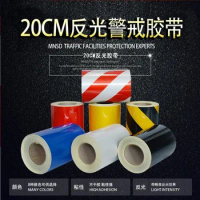 1pc 20CM*45M Reflective tape 3100 reflective film Warning column steel pipe reflective sticker Available in multiple colors