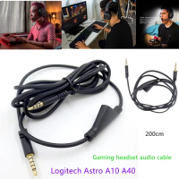 Suitable for Logitech Astro A10 A40 Gaming Headset Audio cable Line Wire 2 m
