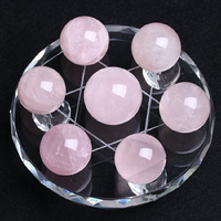 天然水晶球紫水晶粉水晶黃水晶球風水擺件五行陣能量消磁石辟避邪