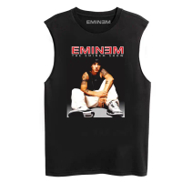 Summer Eminem Hip Hop New Rap European and American Street Style Pure Cotton Sleeveless T-Shirt Shor