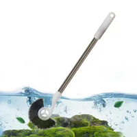 Fish Tank Cleaning Spiral Brush With Long Handle ABS Conch Brush For Glass Wipe Pond Algae Remover Pool Clean Without Dead Ends