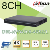 【Dahua 大華】DHI-NVR4208-4KS2/L 8路 4K 人臉辨識 網路型錄影主機 雙硬碟 昌運監視器