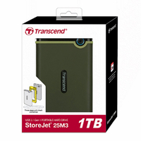 創見 Transcend 25M3 1TB 軍綠色 USB3.1 2.5吋 行動外接硬碟 (TS1TSJ25M3G)