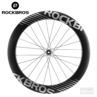 ROCKBROS Carbon Wheels 700c Road Bike Wheelset Tubeless Clincher Tires Rim Center Lock Or 6-bolt Back Cycling