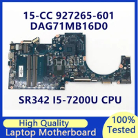 927265-601 927265-501 927265-001 For HP Pavilion 15-CC Laptop Motherboard With SR342 I5-7200U CPU DAG71MB16D0 100% Tested Good