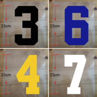 Athlete Number Football Basketball Jersey Transfer Hot Transfer Sticker Personalized Number customization Iron on Patch Letter