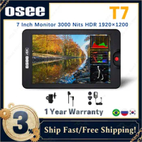OSEE T7 7 Inch Monitor 3000 Nits ​​Ultra-brightness​ DSLR Camera Field 3D Lut HDR 1920×1200 Full HD Monitor IPS Support 4K