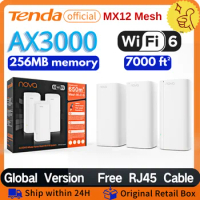 Wifi6 AX3000 Mesh WIFI Router Tenda MX12 2.4Ghz 5GHz Full Gigabit Wireless Repeater AX3000 Network Extender Tenda Mesh Routers
