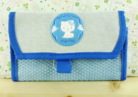 【震撼精品百貨】Hello Kitty 凱蒂貓-凱蒂貓皮夾/短夾-藍色