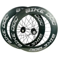BIKEDOC 88mm Carbon Wheelset Fixed Gear Clincher Track Wheel 700C