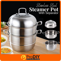 Stainless Steel Steamer Pot Set Periuk Kukus Bertingkat