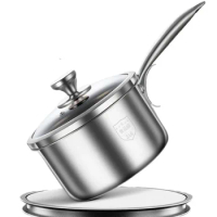 New 316 stainless steel soup pot with steamer for baby food cooking and milk boiling Soup and stock pot