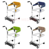 New Design Home Care Transfer lift Commode Toilet Shower Chair Bath Seat With Wheels Moving Wheelchair