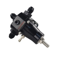 Modified auto parts fuel pressure regulator, pressure adjustment 14-36PSI with oil gauge, converted 