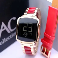 ALEXANDRE CHRISTIE AC 9381 / AC9381 ROSEGOLD RED DIGITAL STAINLESS ORI