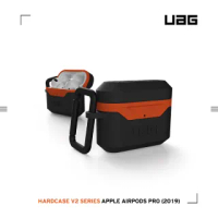 【UAG】AirPods Pro 耐衝擊硬式保護殼V2-黑橘(UAG)