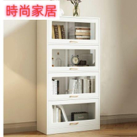 【附發票】輕奢玻璃門書櫃書架北歐簡約現代落地客廳書櫥實木手辦展示儲物櫃  置物櫃AA605