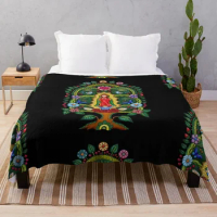 Mexican Tree of Life #1 Throw Blanket Fluffy Shaggy For Sofa Thin Flannel Fabric Soft Big Blankets