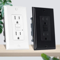 GFCI Outlet 15 Amp, Self-Test GFI Electrical Outlet, Tamper Resistant GFCI Receptacle With Wall Plat