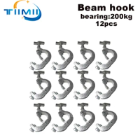 12pcs Stage Light Hook Stage Lighting Clamp Aluminum Steel Truss Beam Black Silver White Light Hooks 230W 7R Beam Hook