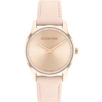 【Calvin Klein 凱文克萊】CK 瑞士製晶鑽皮帶女錶-32mm(25000024)