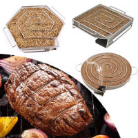 Meibum Cold Smoke Generator Pellet Smoker Tray Camping Stainless Steel Barbecue Accessories Meat Bacon Fish Grill Baking Tools