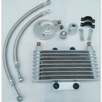 Motorcycle Oil Cooler Oil Engine Radiator SYSTEM FULL SET For LIFAN LF250-B QJIANG QJ250-J YAMAHA XV125 XV250