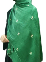 SHAWL SHIMMER SULAM BUNGA (Selendang Bahu) Pashmina Silk
