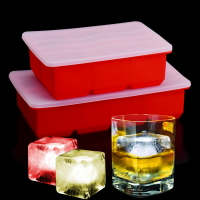 大冰塊國王大冰格硅膠冰模威士忌方形冰模冰塊帶蓋制冰盒創意冰格