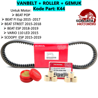 VANBELT SET ROLLER BEAT POP / BEAT FI ESP / BEAT STREET / SCOOPY ESP / VARIO 110 LED K44 Motor
