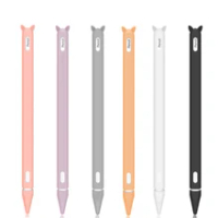 สีสันน่ารักการ์ตูนแมวซิลิโคนปากกาStylus Cover Slipแท็บเล็ตผู้ถือปากกาครอบคลุมผิวป้องกันสำหรับApple Pencil...