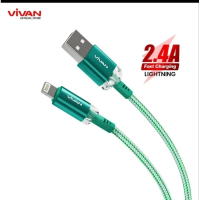 Kabel data compatible for  Lightning iPhone iPad Dengan Breathing Led Light Vivan VXL100S VXL100
