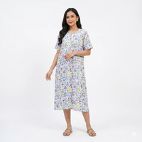 Baju Daster All Size | Daster Rayon Lengan Pendek Adem Nyaman Dipakai Sehari-hari - Daster Ibu Menyu