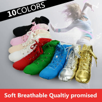 Sales Women's Practice Dance Shoes Cancas Jazz Boots 8 Colors Soft Sole for Practicing Men Canvass