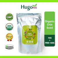 Biji Chia Seed Hitam Organik Bolivia Tanpa Gula (1kg + Free 100g) Makanan Tinggi Serat