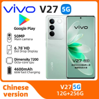 VIVO V27 5G SmartPhone MediaTek Dimensity 7200 6.78inch AMOLED 5000Mah 50MP Super Charge Original used phone