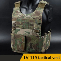 Spiritus Systems LV-119 Tactical Vest, Side Quick Pull Storage, Back Expansion Zipper, Chest Buckle