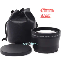 Universal 67mm 2.2x Telephoto Tele Lens lentes for Nikon Canon Sony D7100 D5000 D3200 D3100 D3000