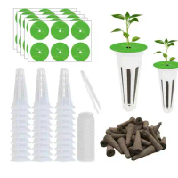 121PCS Hydroponic Planting Kit Seed Pod Kit Reusable Plant Pod Kit Lightweight Indoor Hydroponics Grow Kit With 30 Grow Sponges