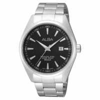 Alba Alba ag8387x1 Rantai Silver Dasar Hitam cowok