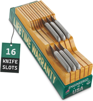 Bellemain 100% Pure Bamboo In Drawer  Block |  Drawer Organizer | Store  Safe With The Blades Down |